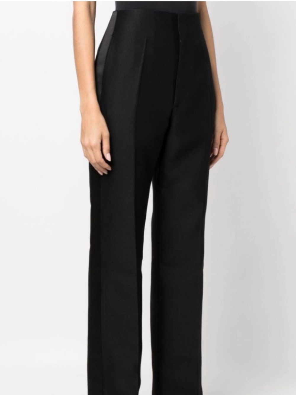The Row Hector Classic Black Tuxedo Style Dress Pants